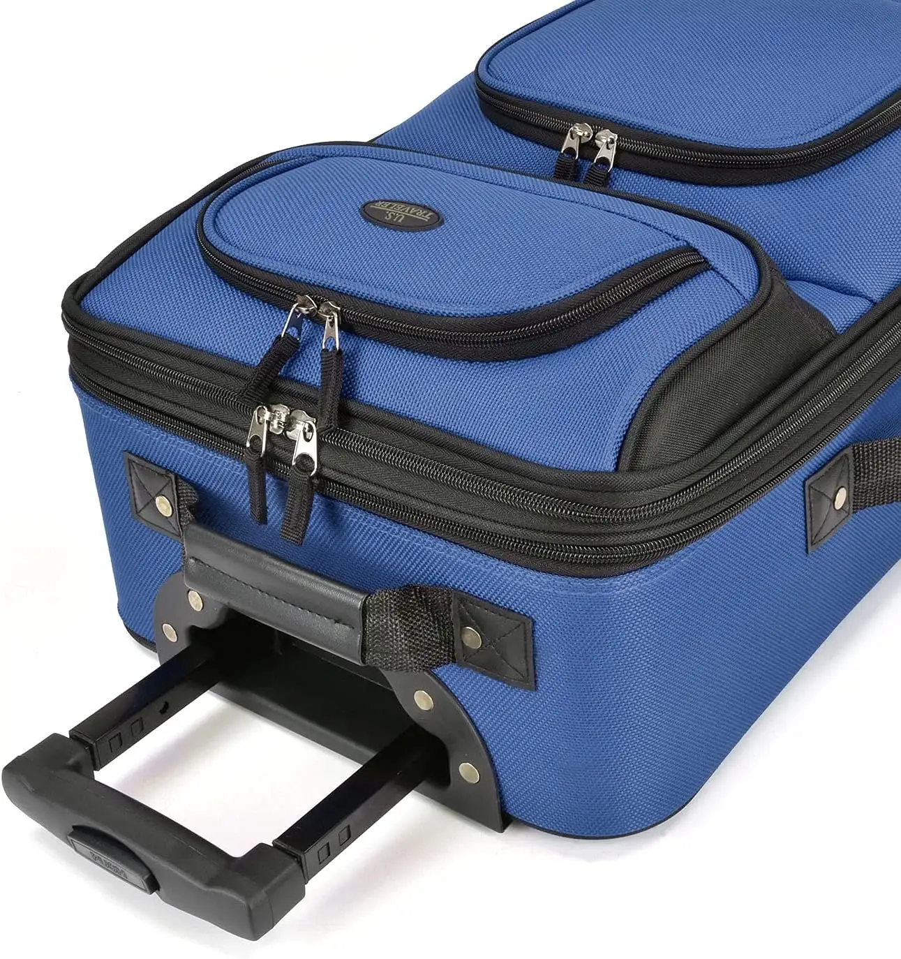 U.S. Traveler Rio Lightweight Carry-On Suitcase 20 Softside Expandable Design, Business and Travel, Blue, Set - 813VxCLHQBL._AC_SL1500_